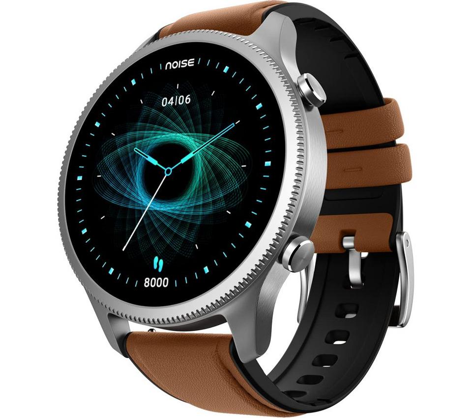 NOISE NoiseFit Halo Smart Watch - Vintage Brown, Silicone Strap