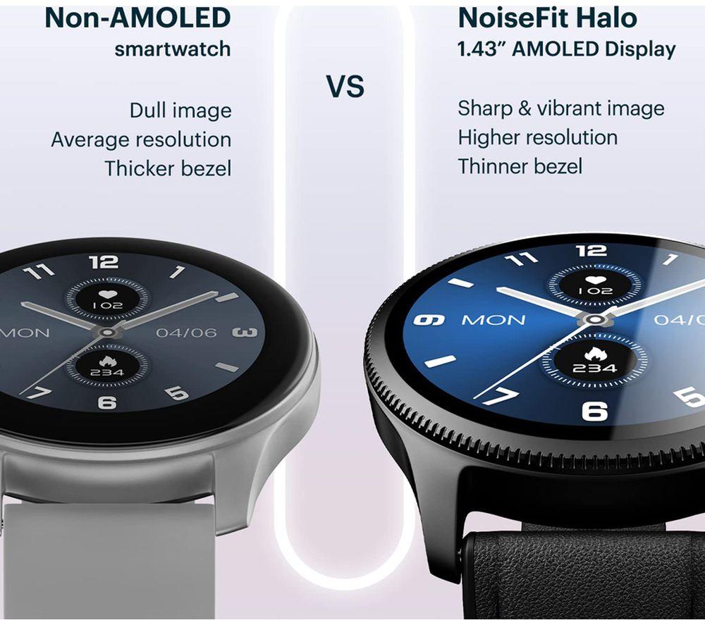 NOISE NoiseFit Halo Smart Watch - Forest Green, Silicone Strap image number 6 of 7