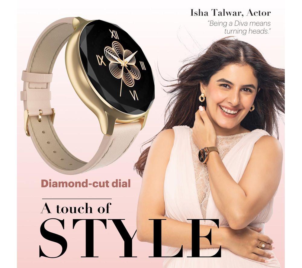 NOISE NoiseFit Diva Smart Watch - Silver Link, Metal Strap image number 2 of 9