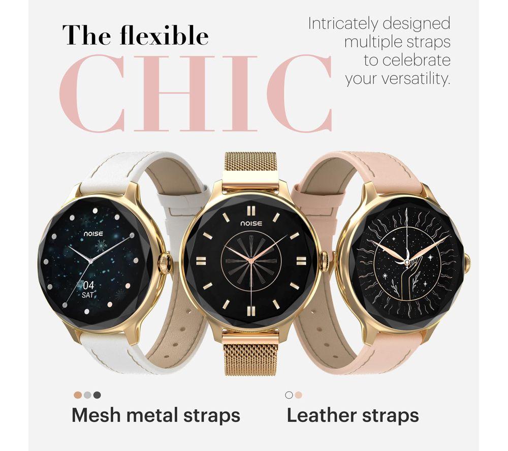NOISE NoiseFit Diva Smart Watch - Silver Link, Metal Strap image number 6 of 9
