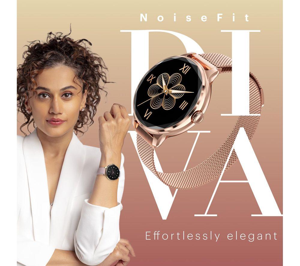 NOISE NoiseFit Diva Smart Watch - Silver Link, Metal Strap image number 9 of 9