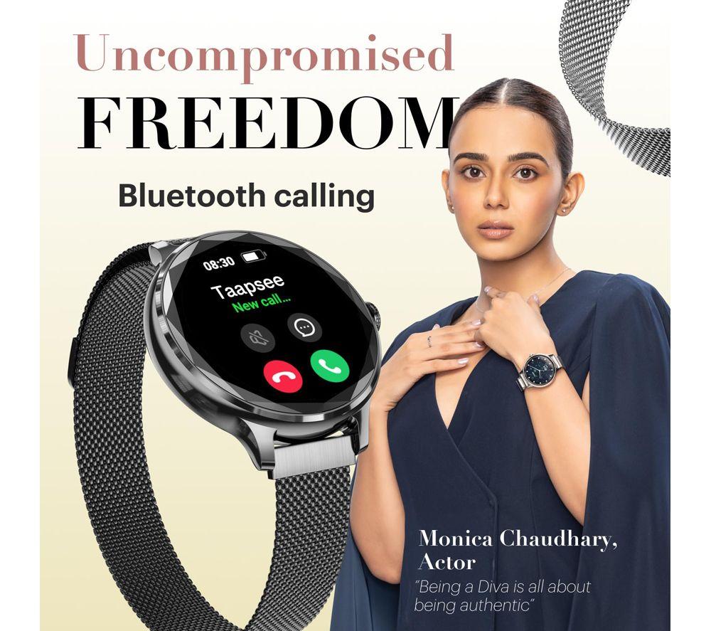 NOISE NoiseFit Diva Smart Watch - Rose Pink, Leather Strap image number 6 of 8