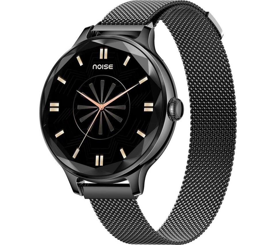 NOISE NoiseFit Diva Smart Watch - Black Link, Metal Strap