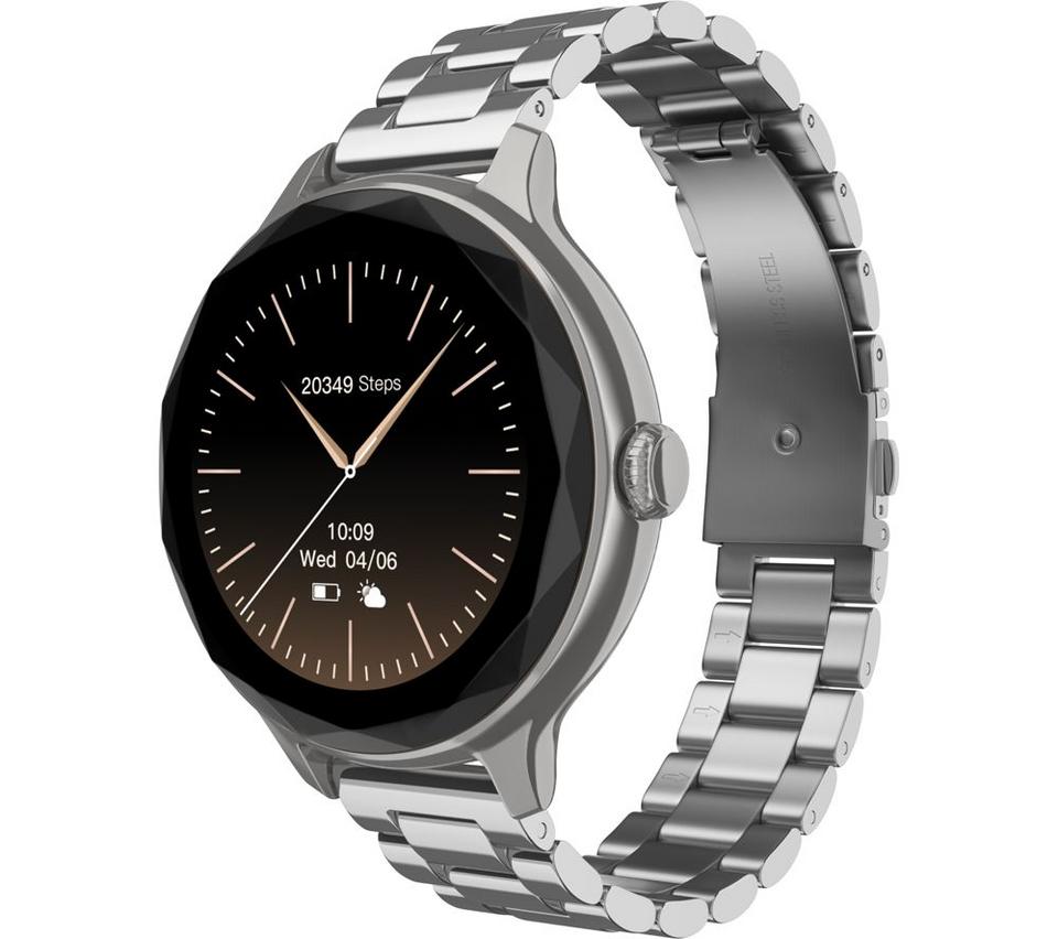 NOISE NoiseFit Diva Smart Watch - Silver, Metal Strap
