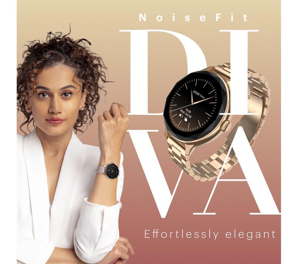 NOISE NoiseFit Diva Smart Watch - Silver, Metal Strap image number 5 of 6