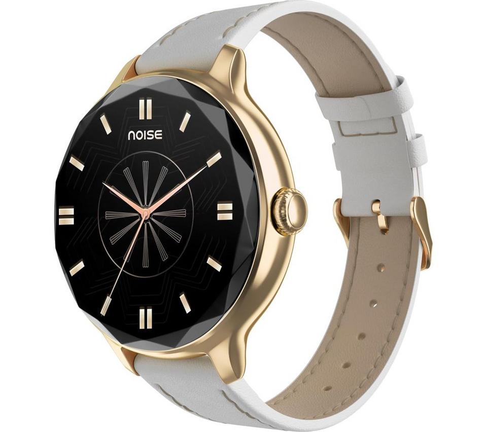 NOISE NoiseFit Diva Smart Watch - White, Leather Strap