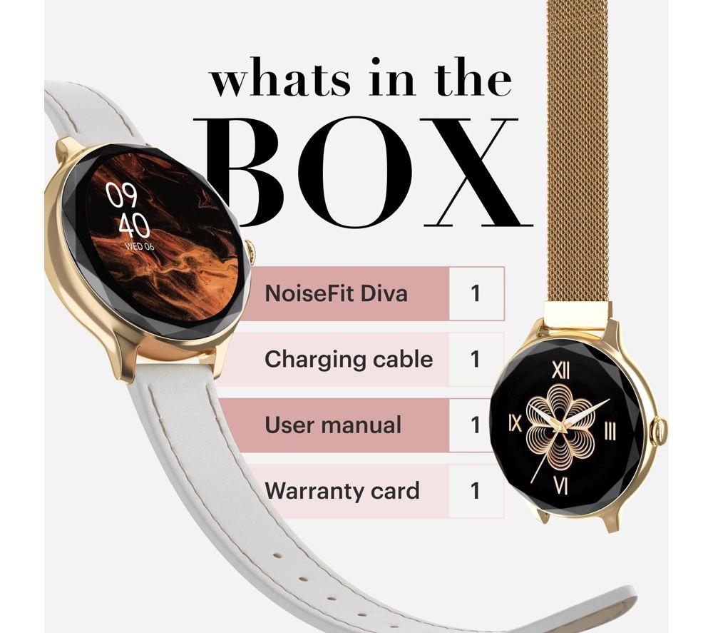 NOISE NoiseFit Diva Smart Watch - White, Leather Strap image number 3 of 8