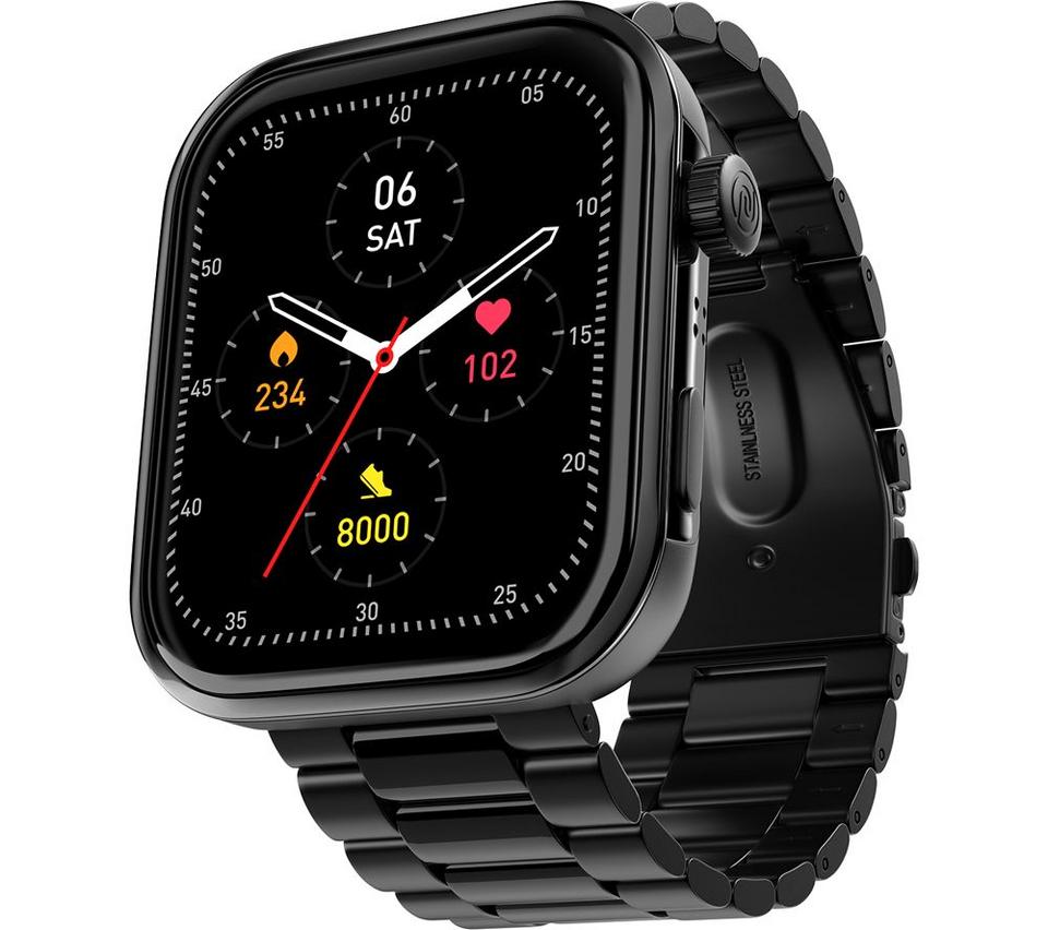NOISE ColorFit Pro 5 Max Smart Watch - Elite Black with Black Metal Strap