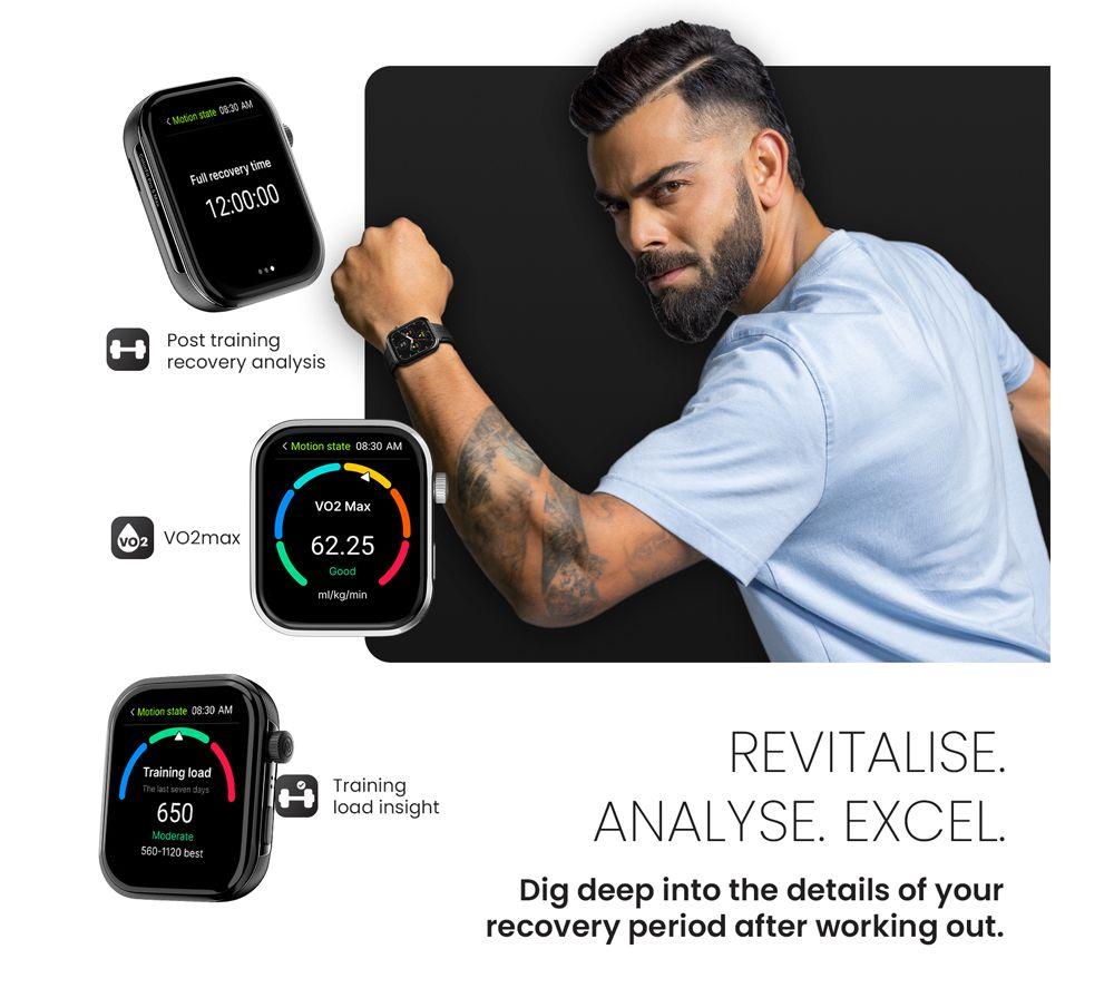 NOISE ColorFit Pro 5 Max Smart Watch - Elite Black with Black Metal Strap image number 4 of 5