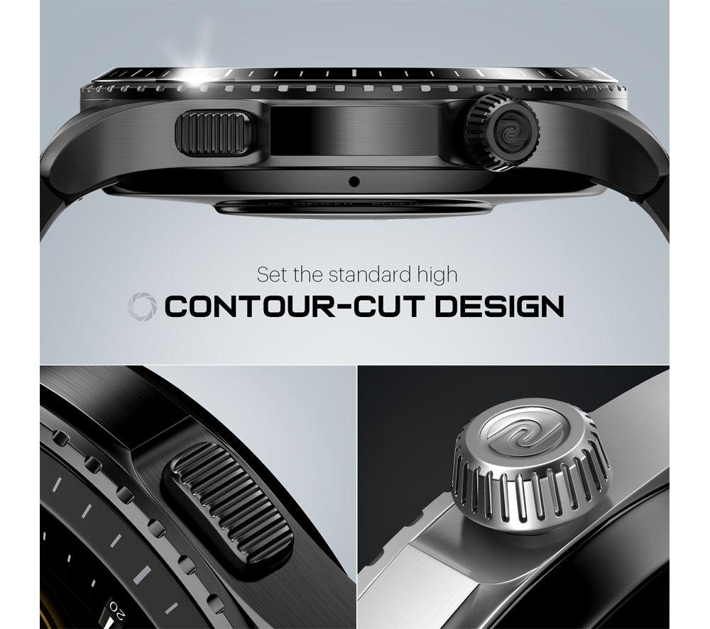 NOISE NoiseFit Origin Smart Watch - Stainless Steel with Brown Leather Band image number 3 of 5