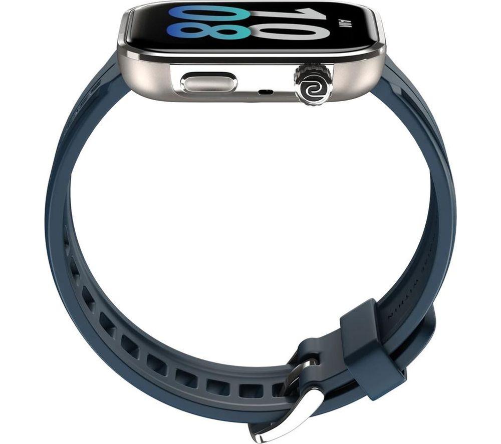 NOISE ColorFit Pro 6 Max Smart Watch - Titanium with Blue Silicone Band image number 2 of 5