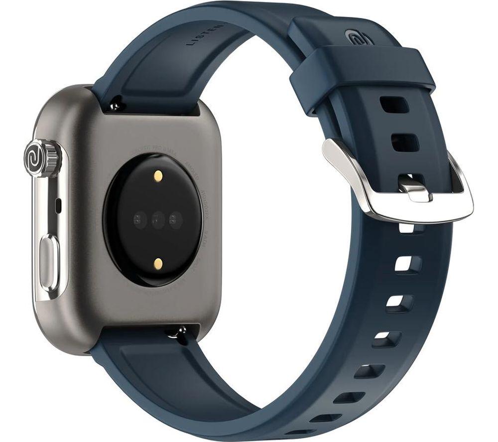 NOISE ColorFit Pro 6 Max Smart Watch - Titanium with Blue Silicone Band image number 5 of 5