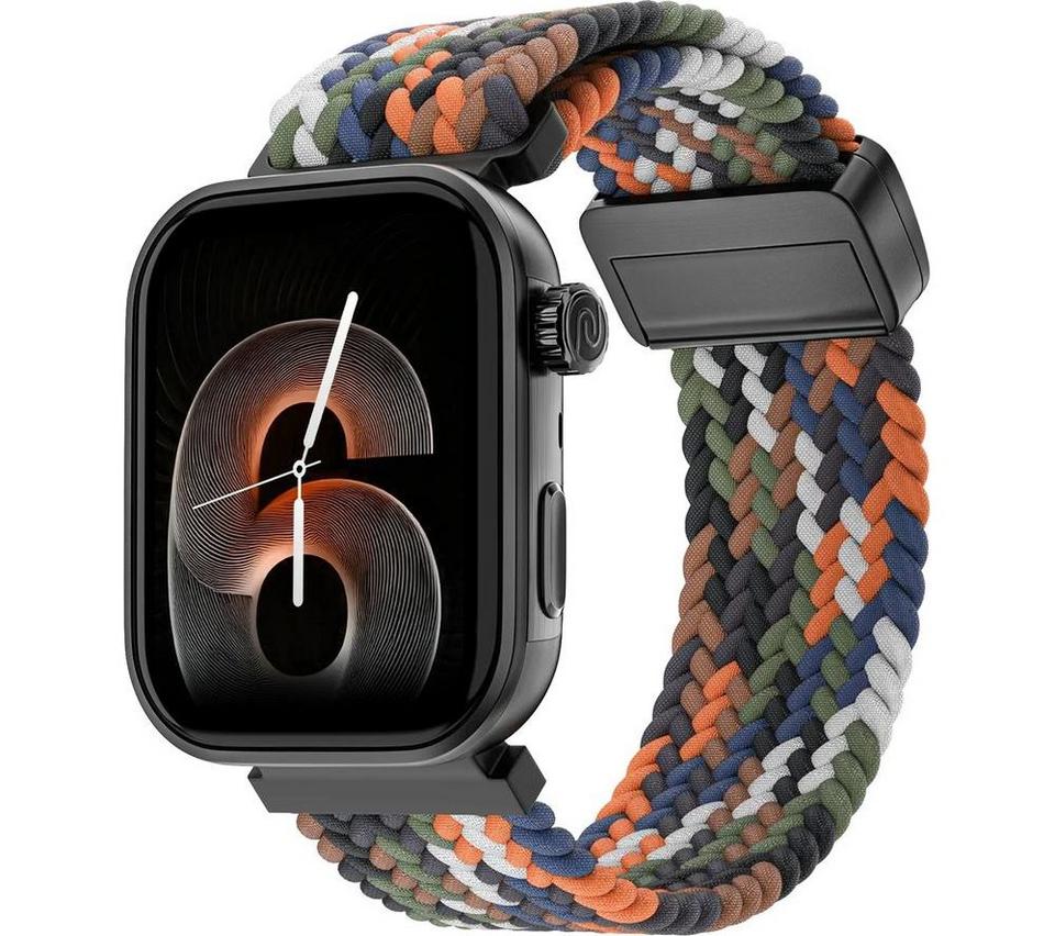 NOISE ColorFit Pro 6 Smart Watch - Prismatic Weave, Nylon Strap