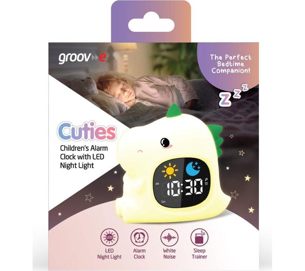 GROOV-E Cuties LED Night Light with Sleep Training Alarm - Rory Dinosaur image number 4 of 4