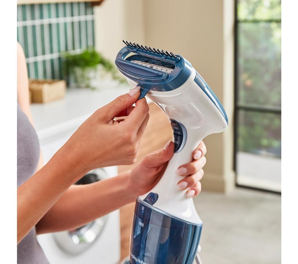 MORPHY RICHARDS 361000 Express Handheld Clothes Steamer - White & Blue image number 7 of 16
