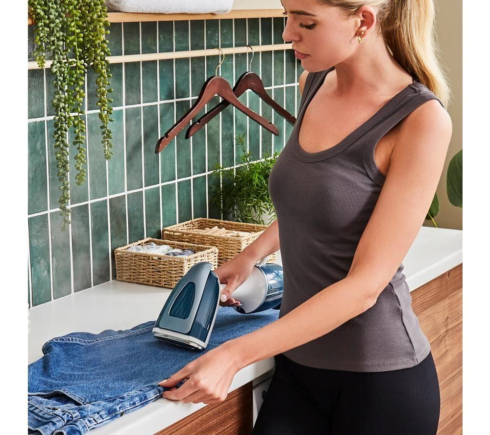 MORPHY RICHARDS 361000 Express Handheld Clothes Steamer - White & Blue image number 12 of 16
