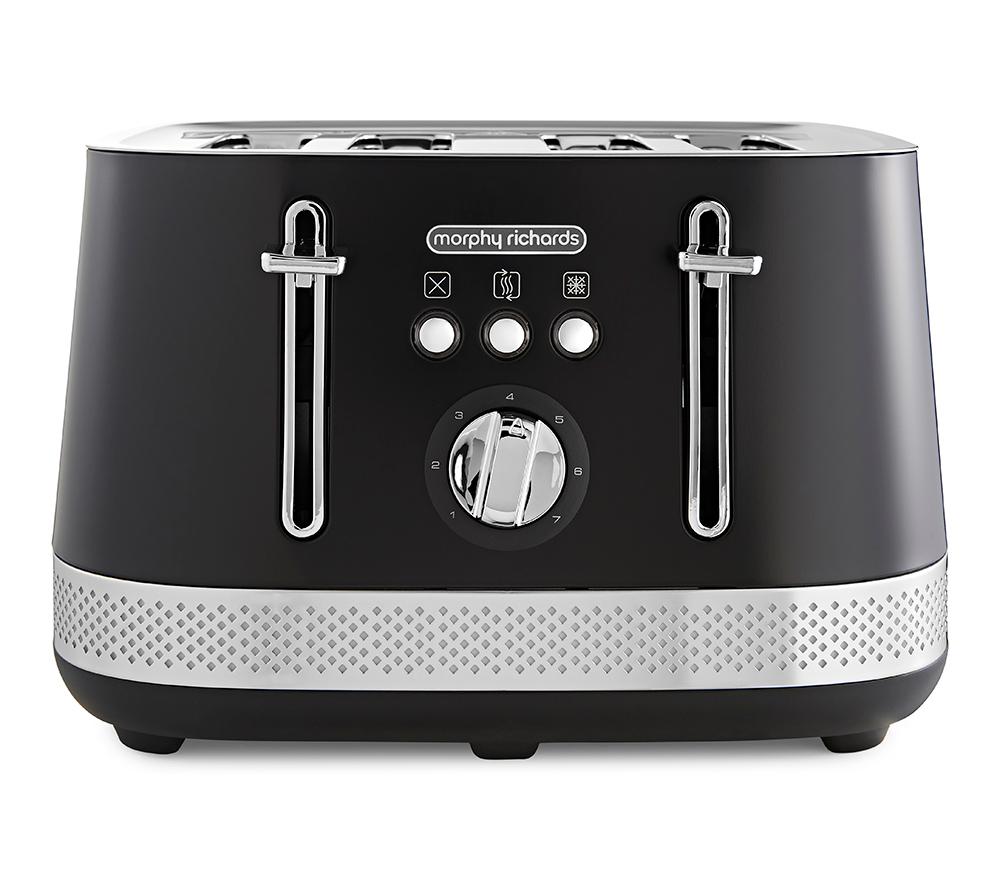 Image of MORPHY RICHARDS Illumination 248020 4-Slice Toaster - Black, Black 5011832068477