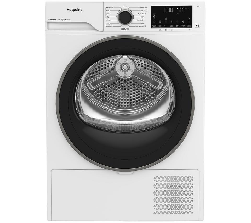 HOTPOINT FabricCare C HD 84M WBS UK WiFi-enabled 8 kg Heat Pump Tumble Dryer - White