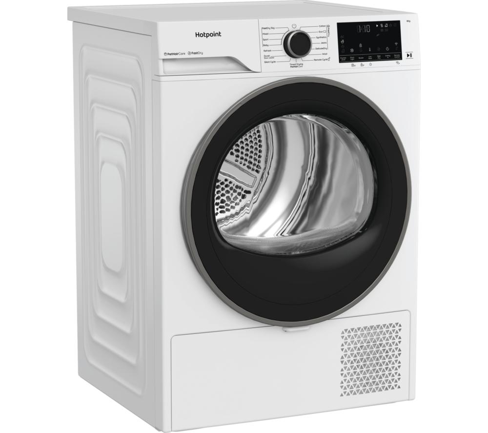HOTPOINT FabricCare C HD 84M WBS UK WiFi-enabled 8 kg Heat Pump Tumble Dryer - White image number 2 of 13