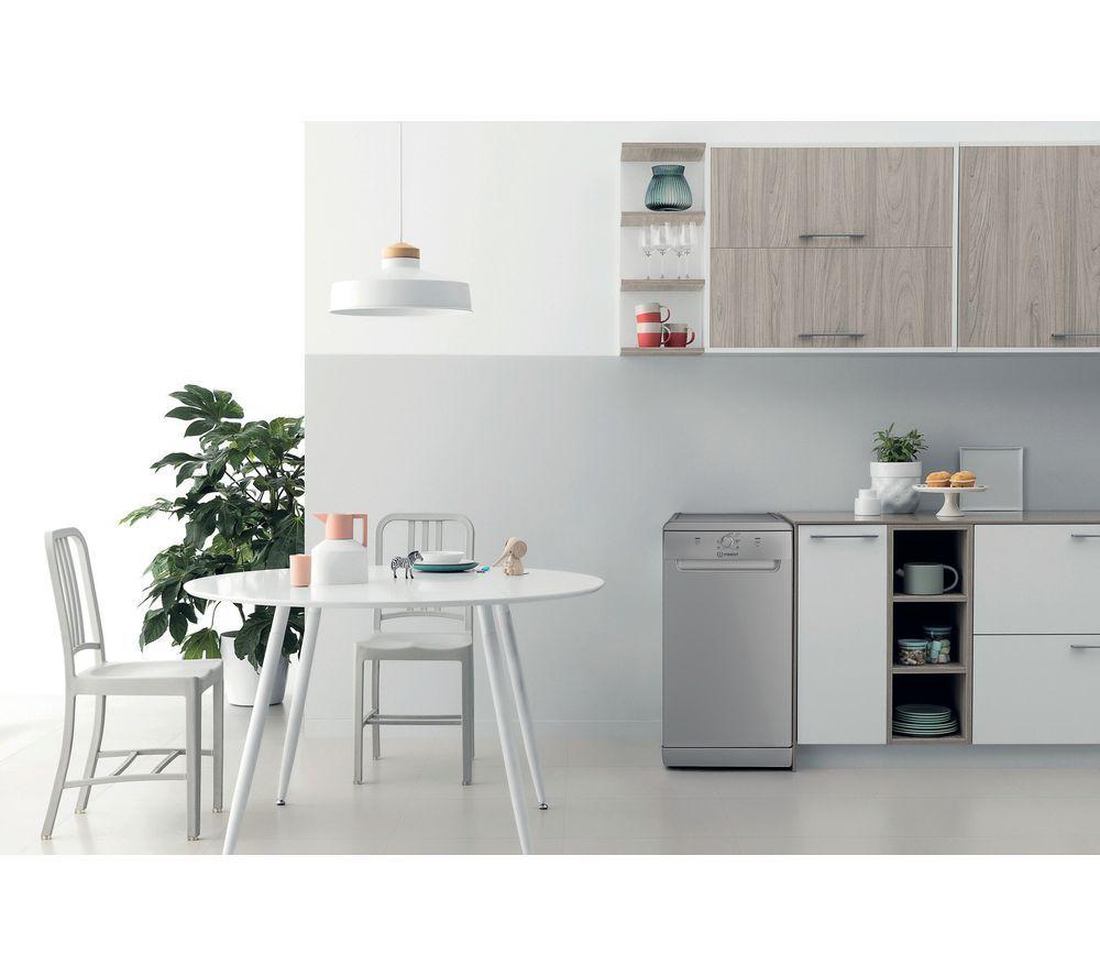 INDESIT IN2FE10CS90SUK Slimline Dishwasher - Silver image number 9 of 10