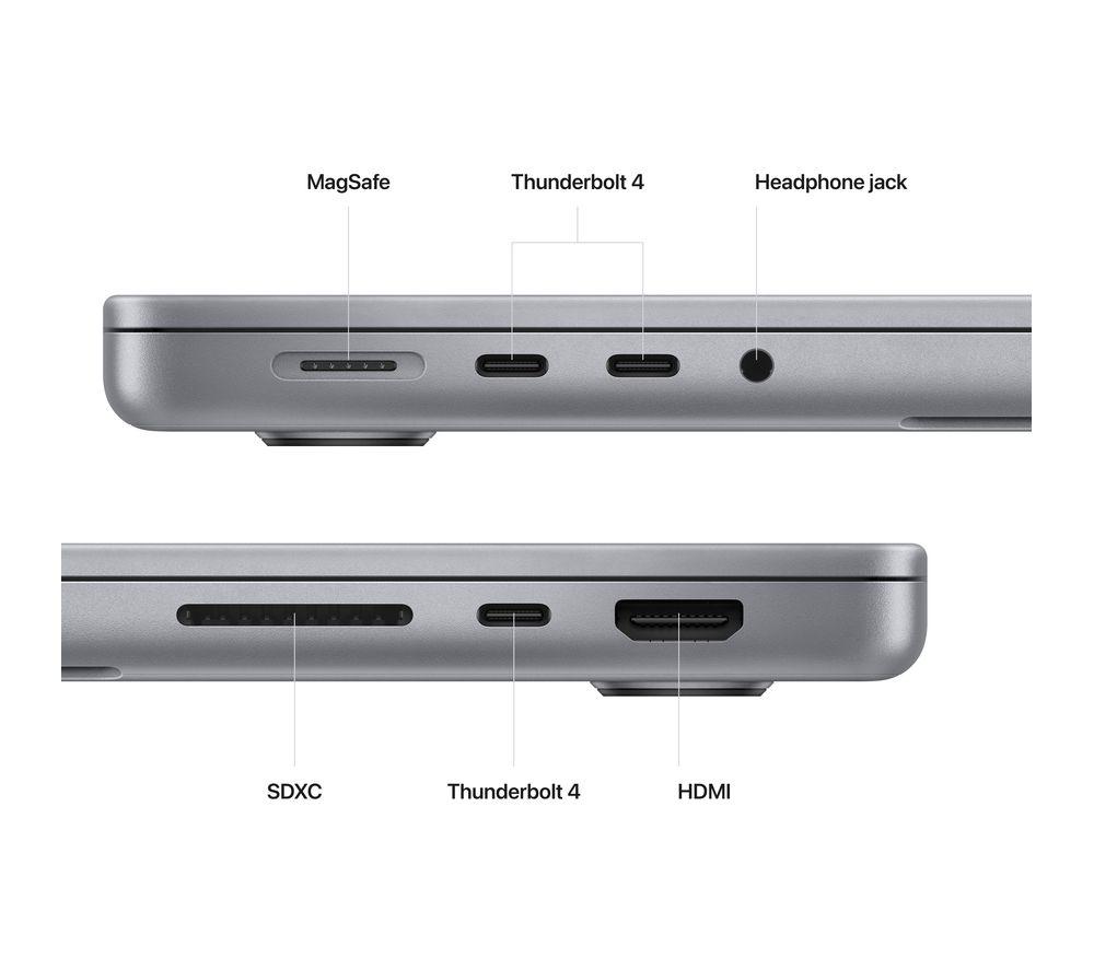 APPLE Refurbished MacBook Pro 14" (2023) - M2 Pro, 512 GB SSD, Space Grey (Very Good Condition) image number 4 of 5