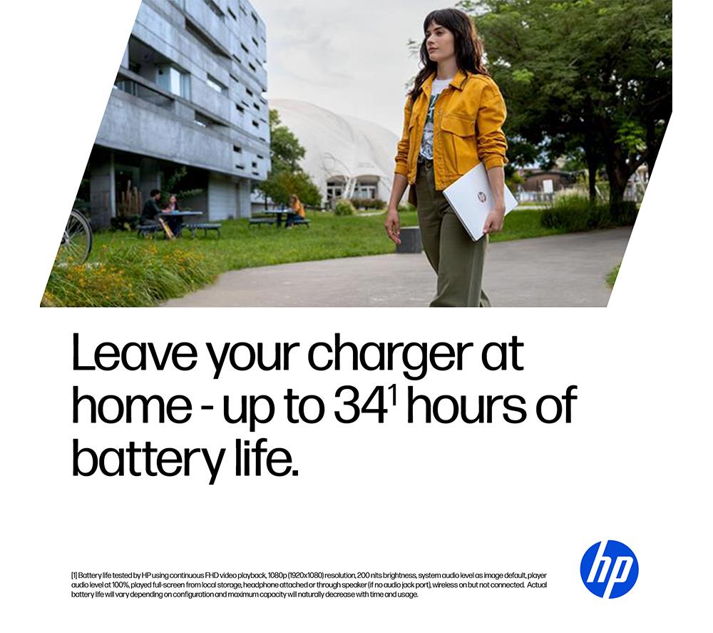 HP OmniBook 5 NGAI 14" Laptop - Snapdragon X1, 512 GB SSD, Glacier Silver image number 5 of 28