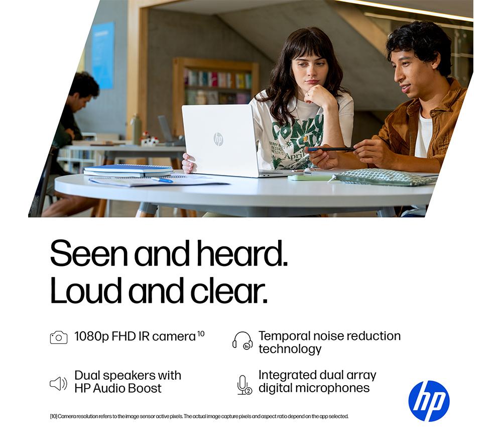 HP OmniBook 5 NGAI 14" Laptop - Snapdragon X1, 512 GB SSD, Glacier Silver image number 9 of 28