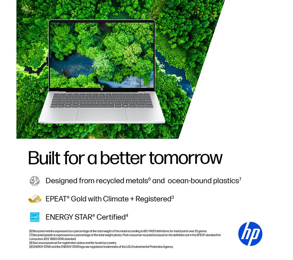 HP OmniBook 5 NGAI 14" Laptop - Snapdragon X1, 512 GB SSD, Glacier Silver image number 14 of 28