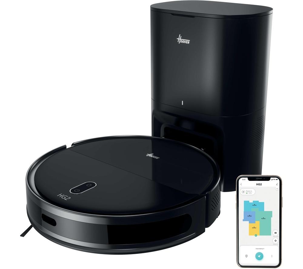 HOOVER HG2 Turbo Slim Hydro Pro Robot Vacuum Cleaner - Black