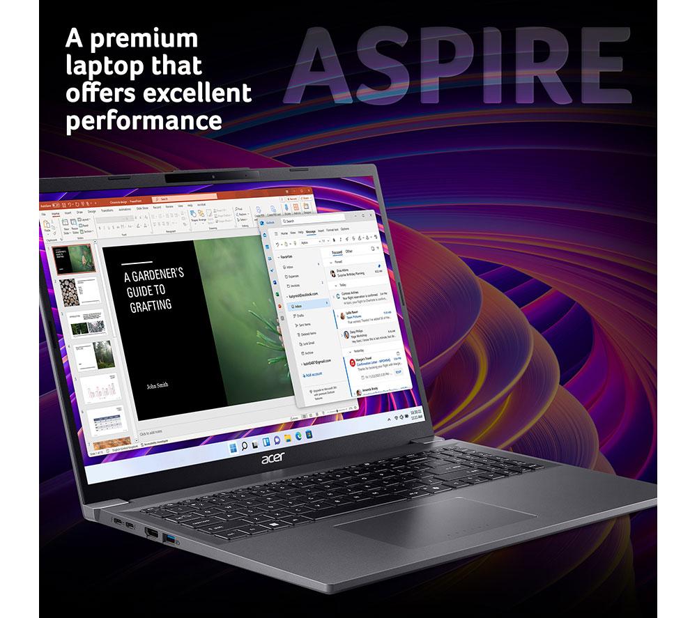 ACER Aspire 16 16" Laptop - Intel&reg; Core&trade; Ultra 5, 512 GB SSD, Grey image number 2 of 11