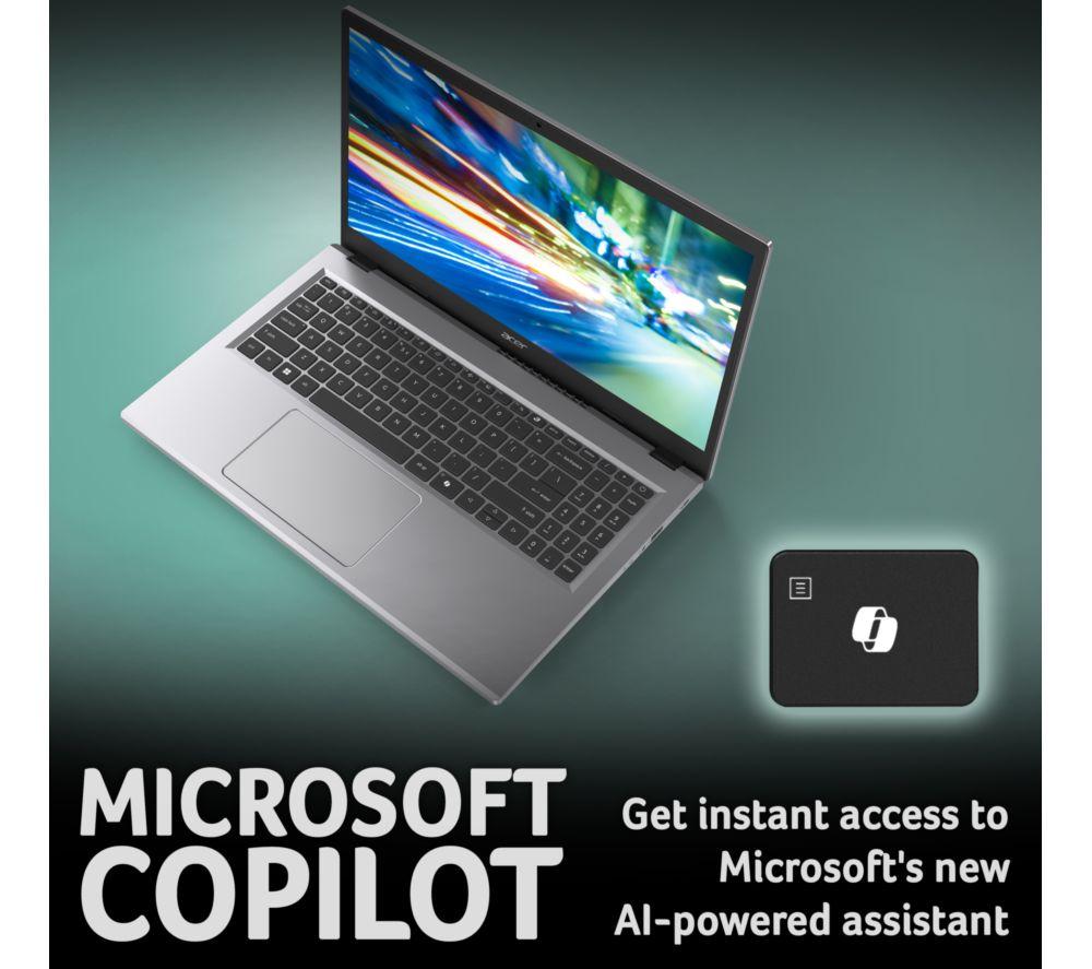 ACER Aspire Go 15 15.6" Laptop - Intel&reg; Core&trade; 3, 128 GB UFS, Silver image number 5 of 9