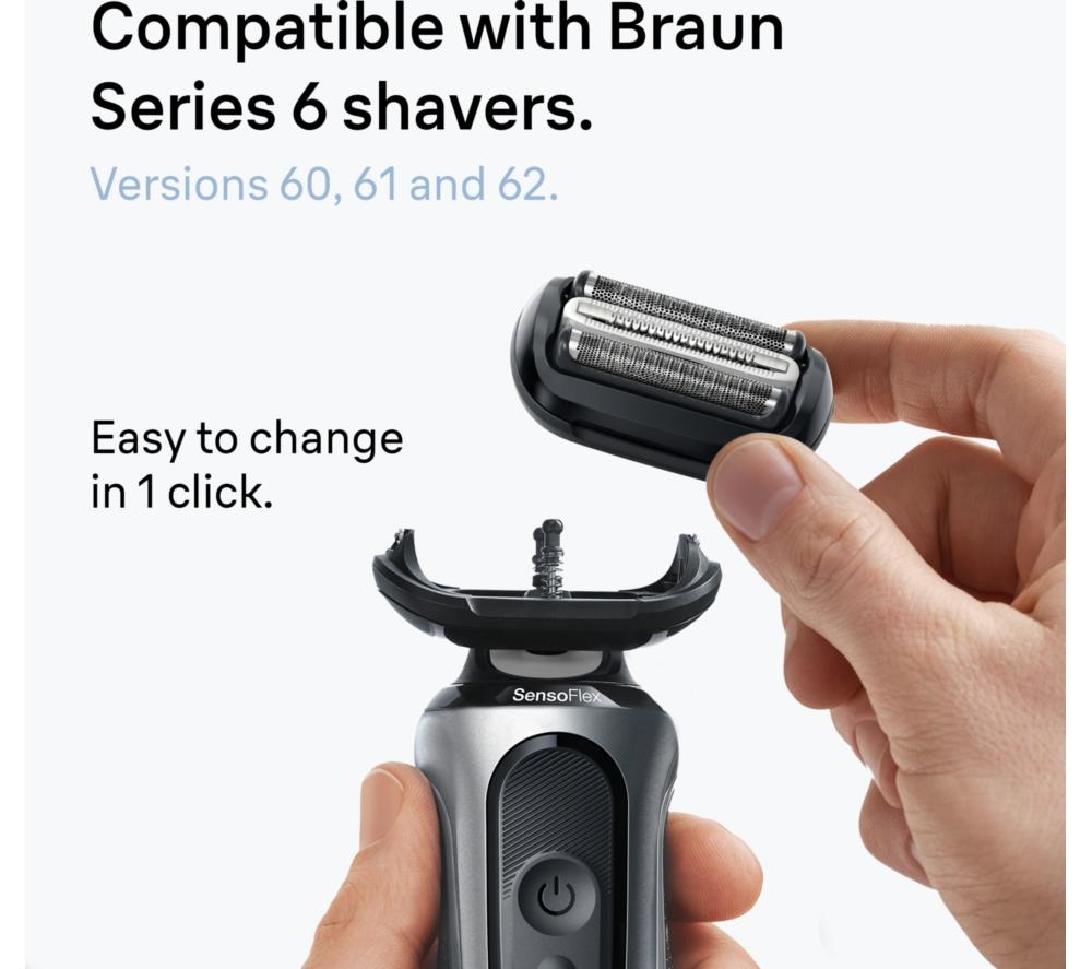 BRAUN Series 6 64B Original Electric Shaver Head Replacement - Black image number 6 of 6