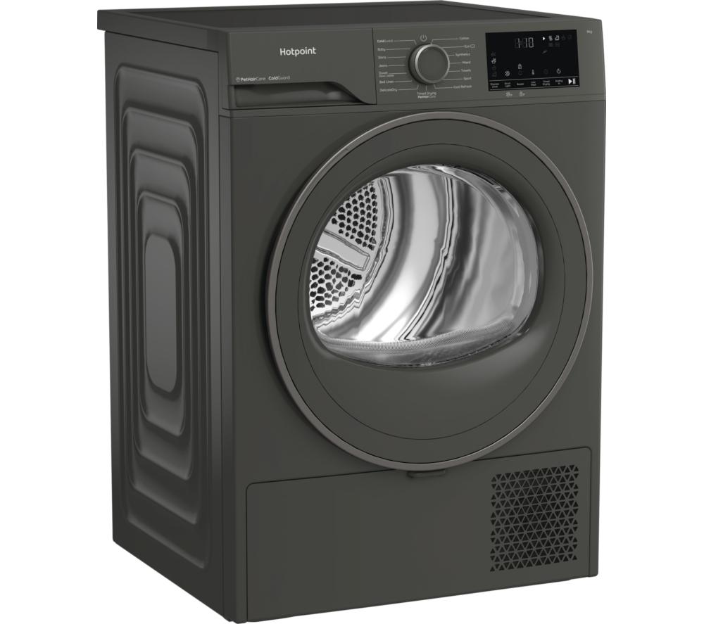 HOTPOINT PetHairCare C HD 93M GG UK 9 kg Heat Pump Tumble Dryer - Dark Grey image number 2 of 11