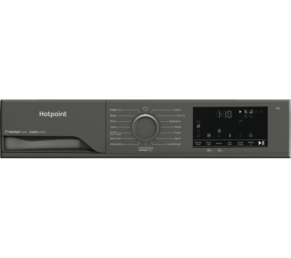 HOTPOINT PetHairCare C HD 93M GG UK 9 kg Heat Pump Tumble Dryer - Dark Grey image number 4 of 11
