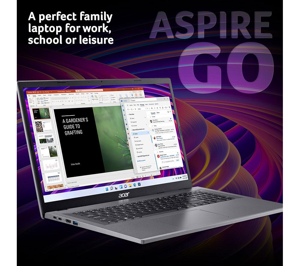 ACER Aspire Go 17 17.3" Laptop - Intel&reg; Core&trade; 3, 256 GB SSD, Grey image number 2 of 8