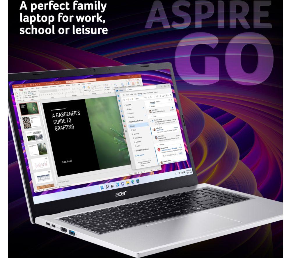 ACER Aspire Go 15 15.6" Laptop - Intel&reg; Core&trade; i7, 512 GB SSD, Silver image number 2 of 9