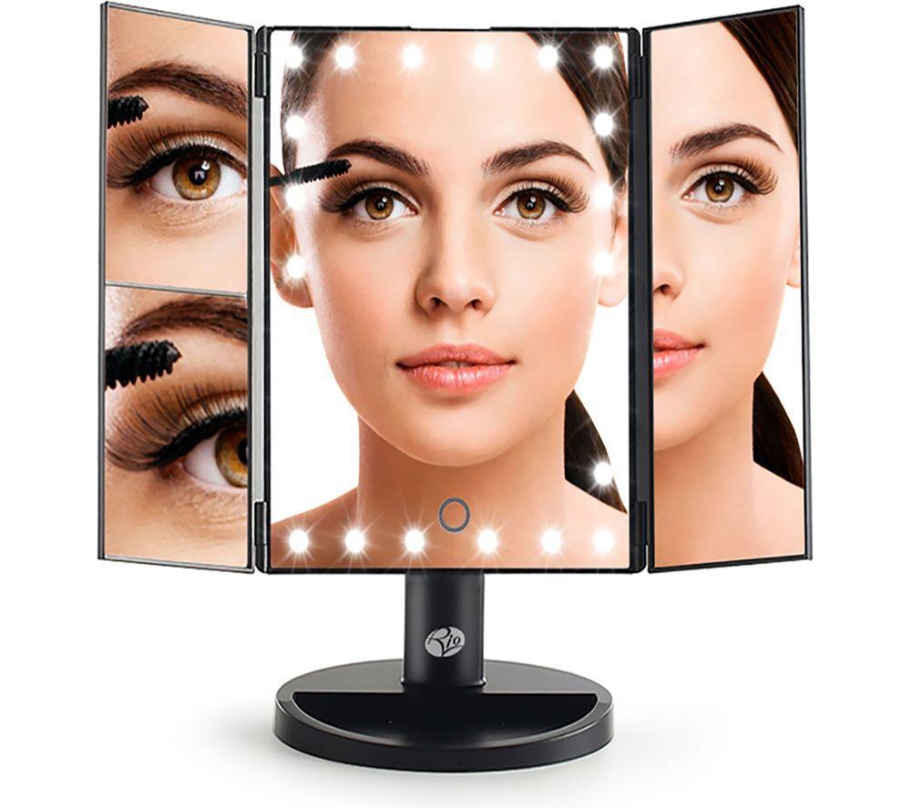 RIO 24 LED Touch Dimmable 3-way Make-up Mirror - Black image number 2 of 4