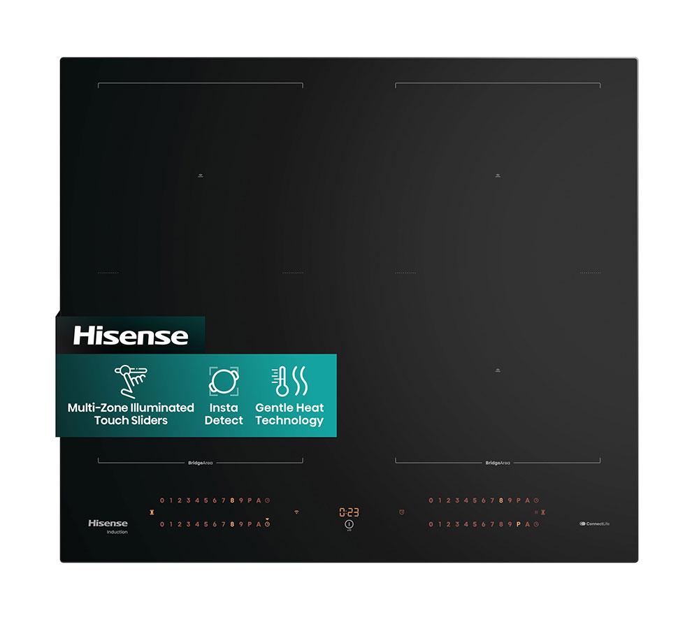 HISENSE Hi8 HI6443BSCWF 60 cm Electric Induction Smart Hob – Black, Black