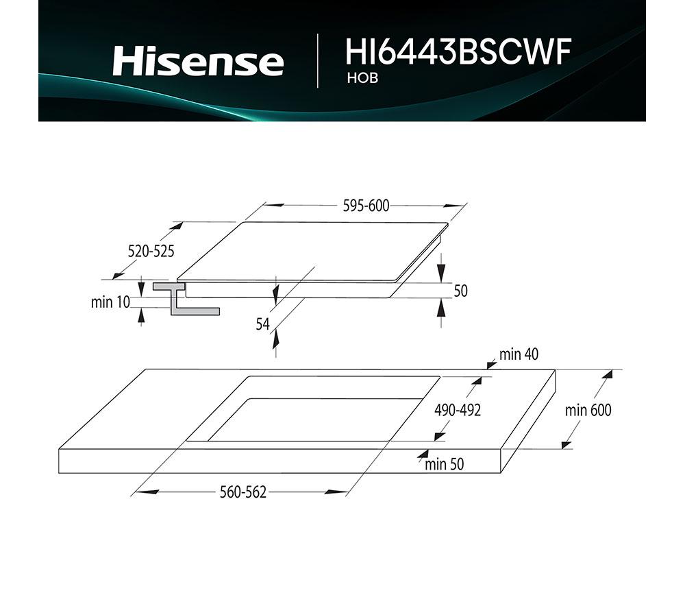HISENSE Hi8 HI6443BSCWF 60 cm Electric Induction Smart Hob - Black image number 13 of 23