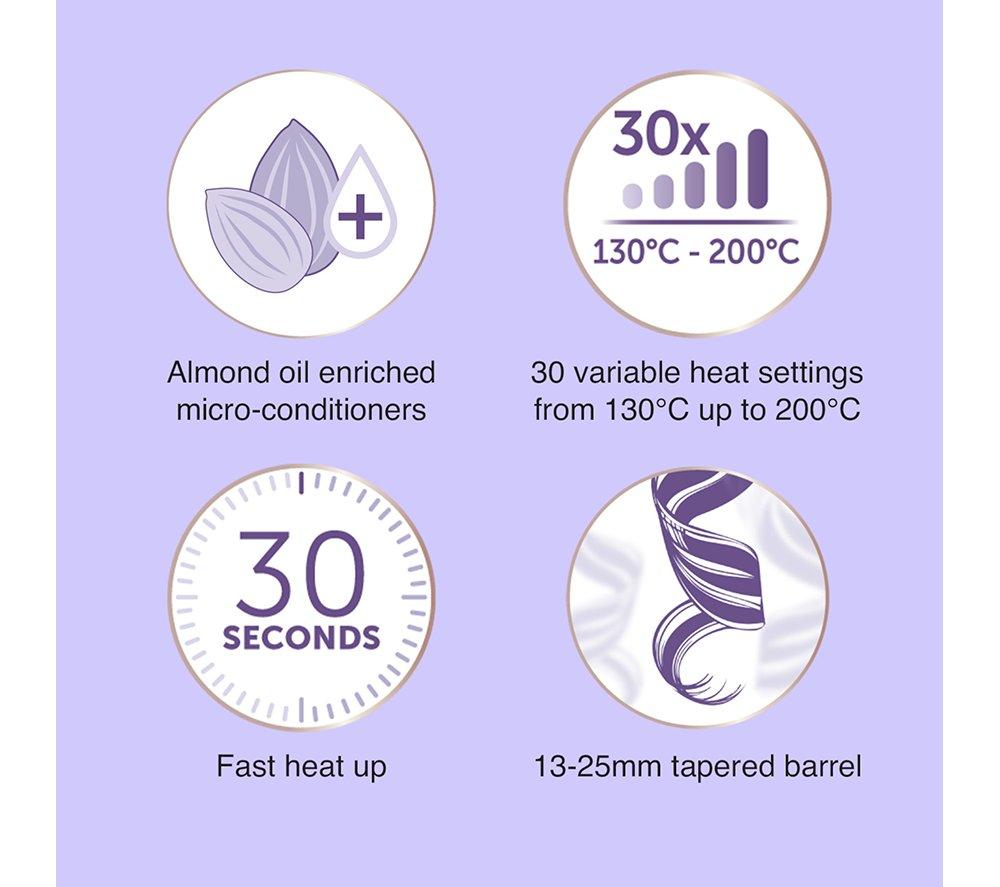 REMINGTON Almond Allure Curling Wand - Lilac image number 3 of 6