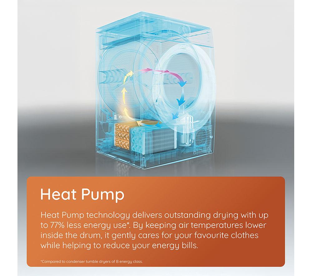 HOTPOINT PetHairCare C HD 93M WW UK 9 kg Heat Pump Tumble Dryer - White image number 5 of 11