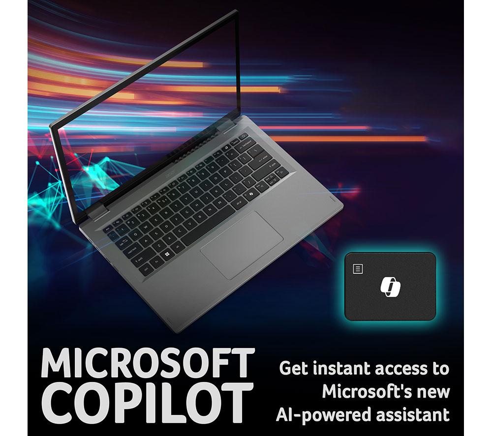 ACER Aspire Go Spin 14 14" 2 in 1 Laptop - Intel&reg; Core&trade; 3, 256 GB SSD, Silver image number 4 of 8