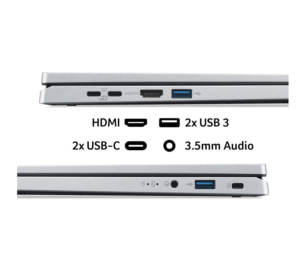 ACER Aspire Go Spin 14 14" 2 in 1 Laptop - Intel&reg; Core&trade; 3, 256 GB SSD, Silver image number 7 of 8
