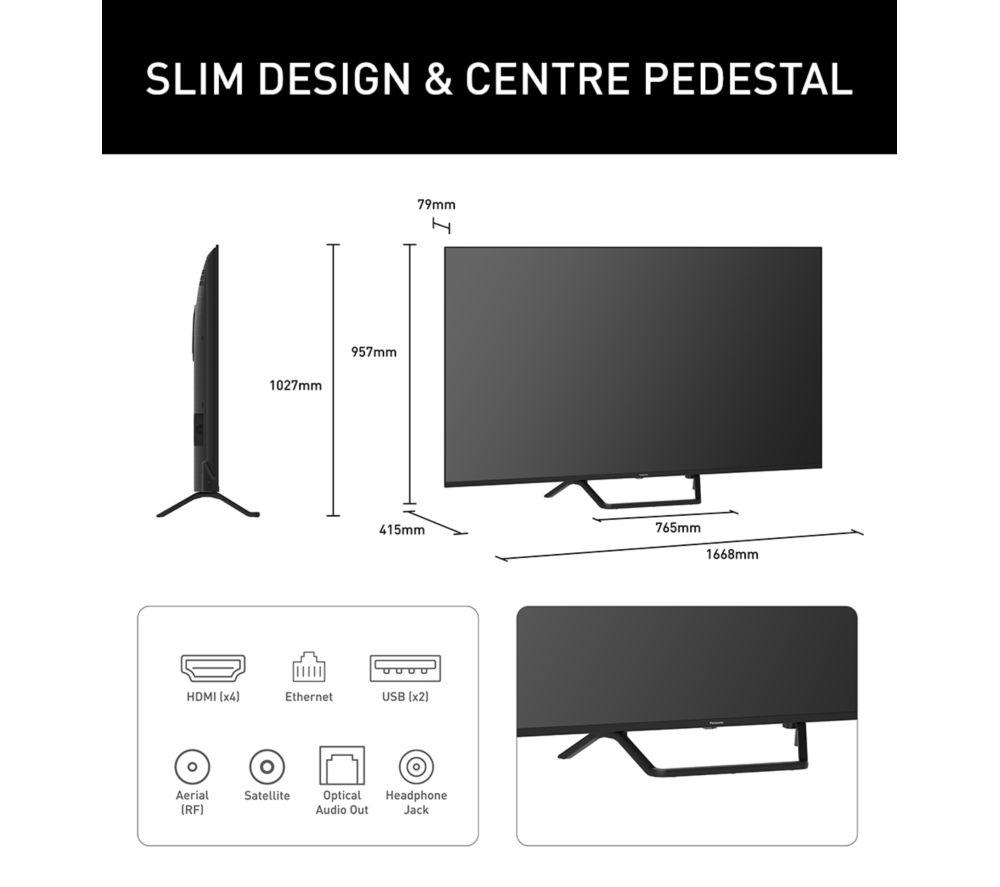 PANASONIC W95B 75" Mini LED 4K HDR Smart Fire TV with Freely - TV-75W95BEB image number 6 of 11