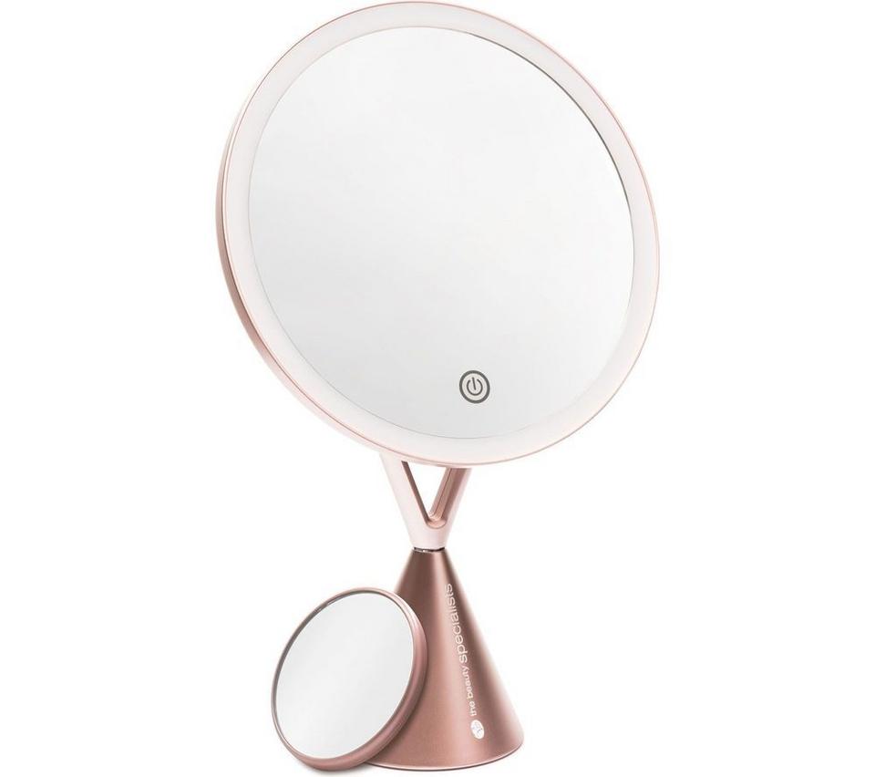 RIO LED Make-up Mirror with 5x Magnifying Spot Mirror - Rose Gold