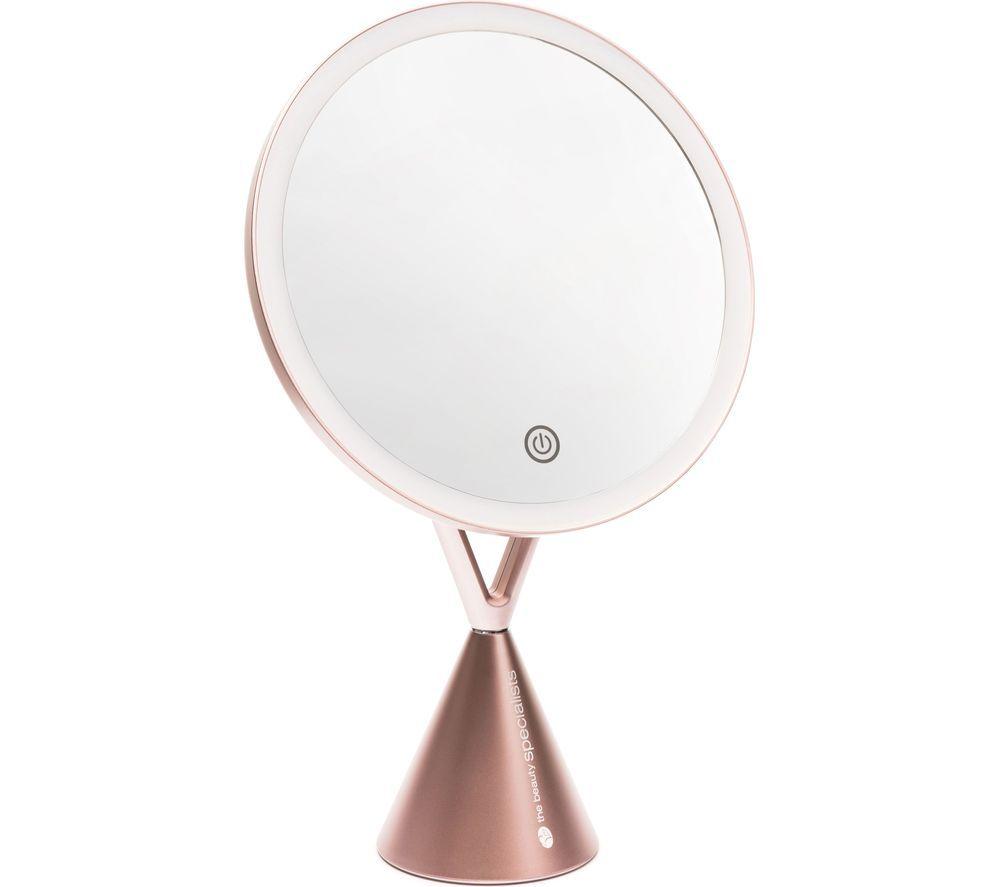 RIO LED Make-up Mirror with 5x Magnifying Spot Mirror - Rose Gold image number 4 of 4