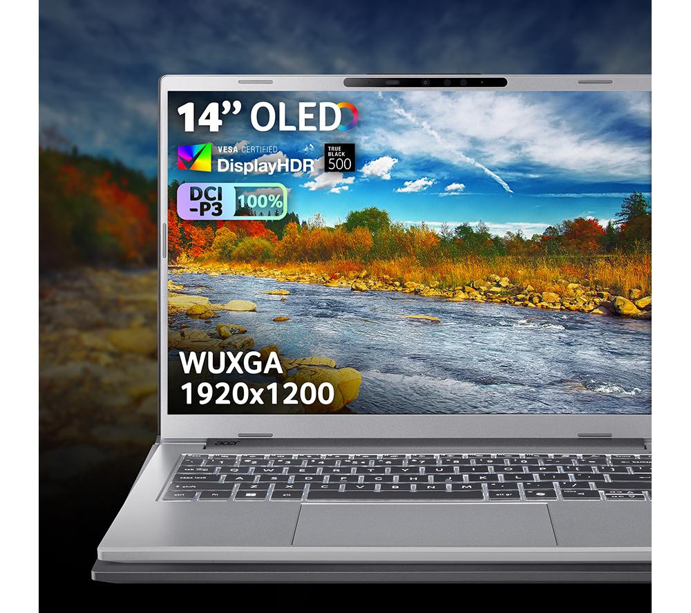 ACER Aspire 14 AI OLED 14" Laptop, Copilot+ PC - Intel&reg; Core&trade; Ultra 5, 512 GB SSD, Silver image number 6 of 14