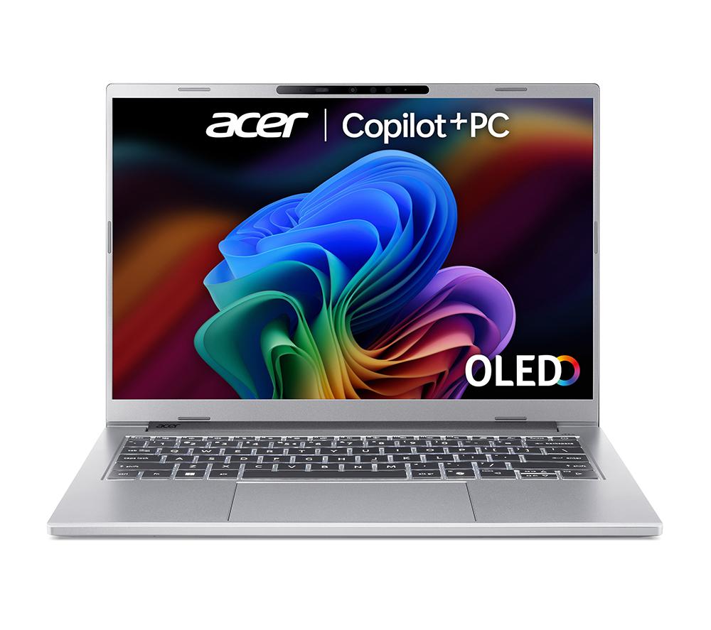 ACER Aspire 14 AI OLED 14" Laptop, Copilot+ PC - Intel Core Ultra 7, 1 TB SSD, Silver