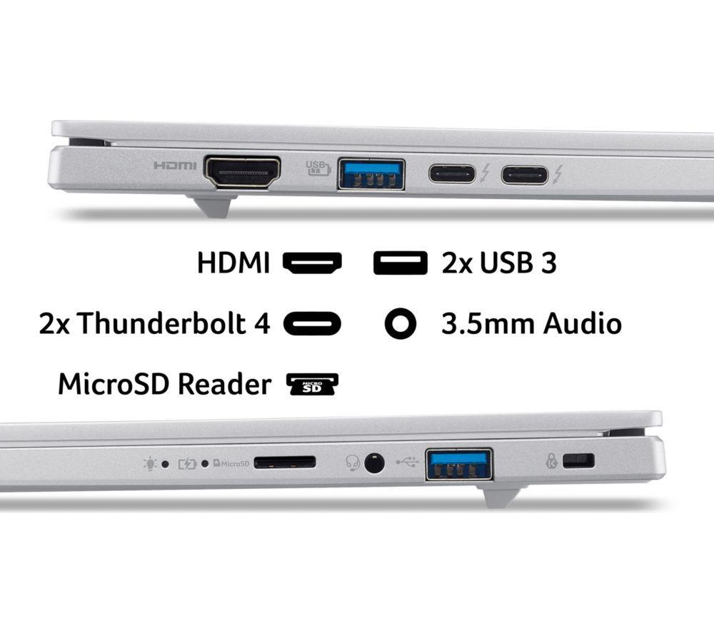 ACER Aspire 14 AI OLED 14" Laptop, Copilot+ PC - Intel&reg; Core&trade; Ultra 7, 1 TB SSD, Silver image number 11 of 14