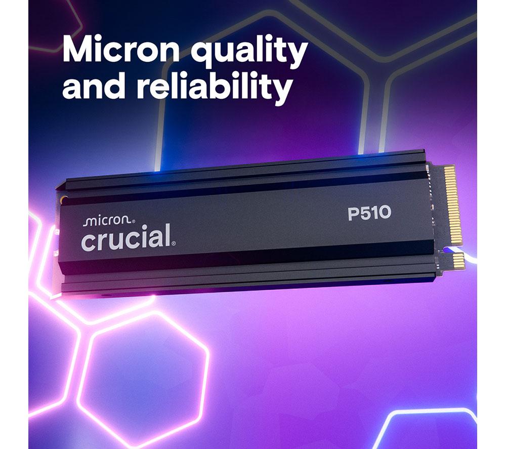 CRUCIAL P510 M.2 Internal SSD with Heatsink - 2 TB image number 6 of 7